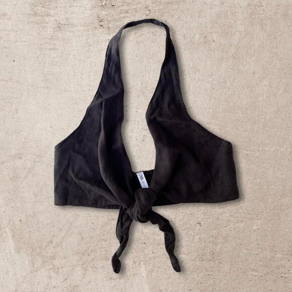 NWT Zara Linen Halter Top - Picture 4 of 11